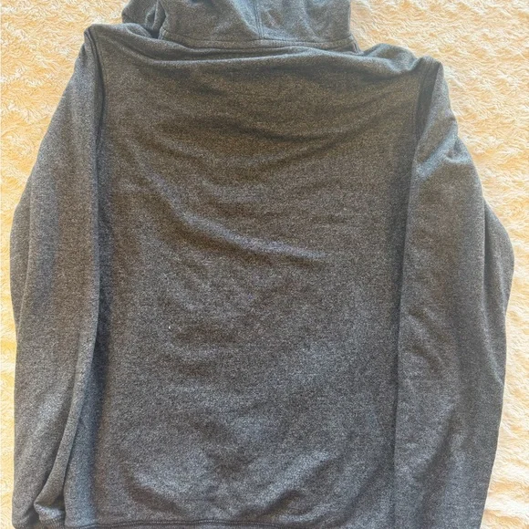 on the byas Dark Gray Hoodie Cardigan with Floral Pocket - Picture 11 of 11